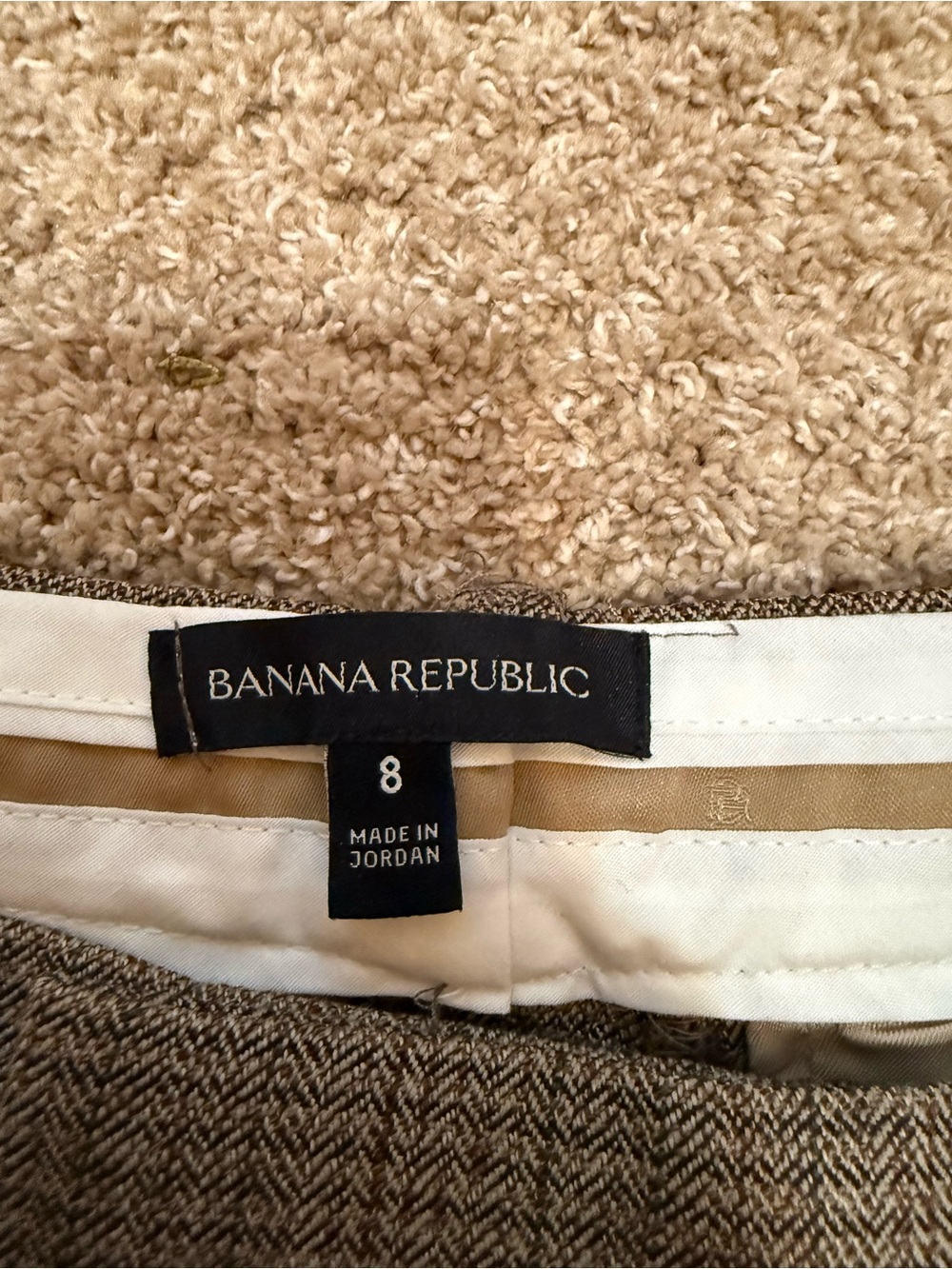 Banana Republic Women’s Wide-Leg Plaid Dress Pants in Brown - Picture 2 of 9